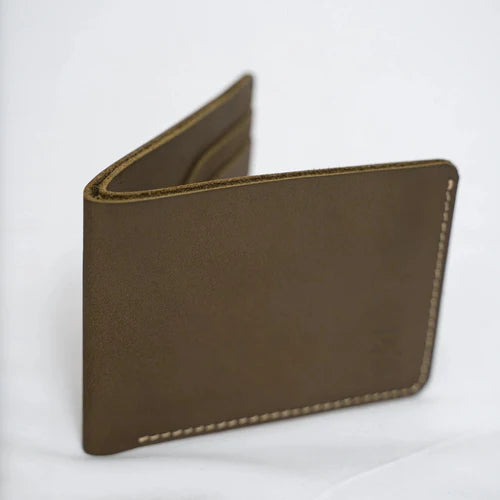 Sleek Green Leather Wallet – Modern & Minimal by   BM7