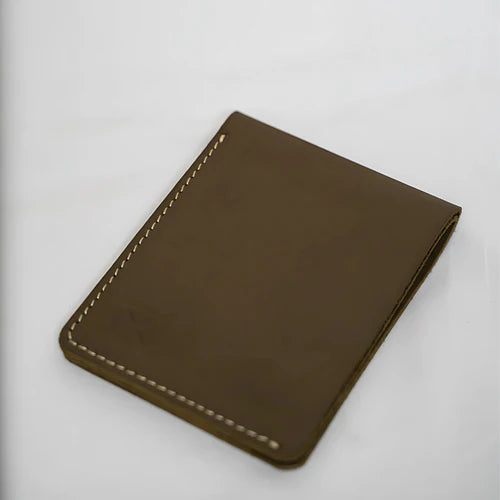 Sleek Green Leather Wallet – Modern & Minimal by   BM7