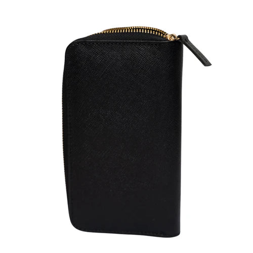 Premium Long Zip Leather Wallet – Classic Black by   BM7