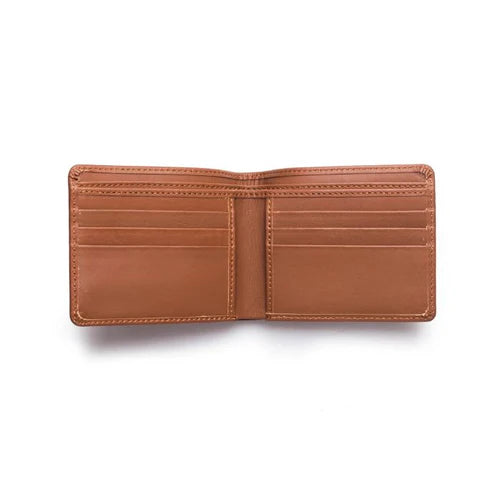 Minimalist Tan Bi-Fold Leather Brown Wallet by   BM7